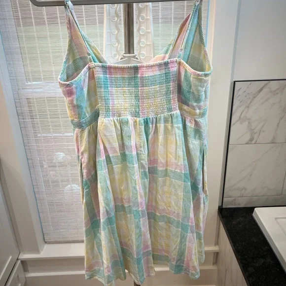 Old Navy Pastel Plaid Mini Dress - Picture 2 of 2